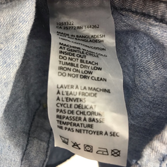 🖤 Dex kids button down denim size 10 med - Picture 2 of 6